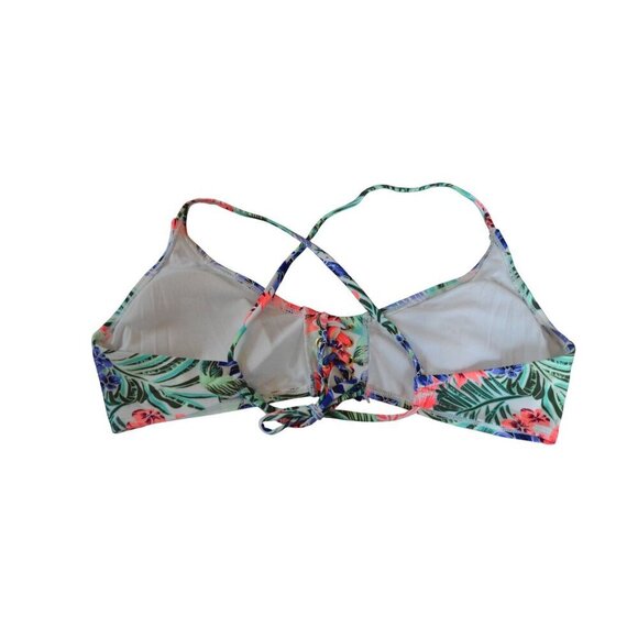 California Sunshine Womens Floral Bralette Bikini Top XL - Picture 3 of 3